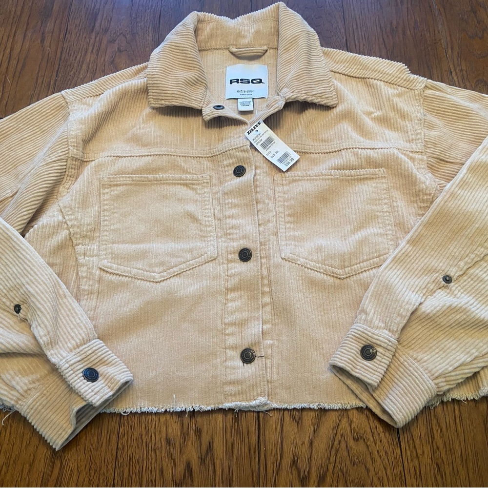 RSQ Cream Corduroy Jacket